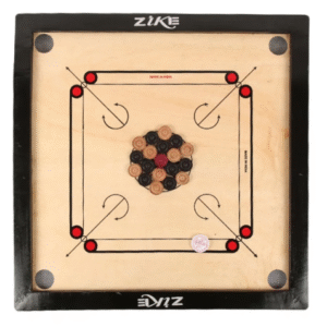 Zike Superior Wooden Carrom Board Kit (Wooden)